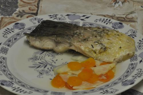 Kapr na modro – Střední recept z Česko kuchyně, hotový za 45 - 60 minut